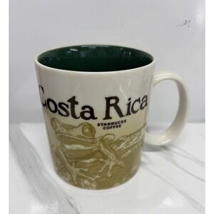 Starbucks COSTA RICA Mug 2014 Global Icon Series Cup with Tree Frog 16oz Coffee